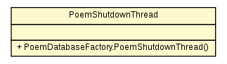 Package class diagram package PoemDatabaseFactory.PoemShutdownThread